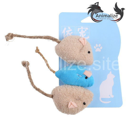 3 Catnip Mouse Set