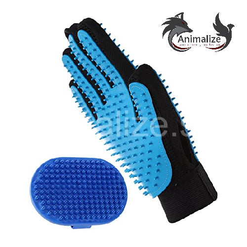 Blue Pet Grooming Glove